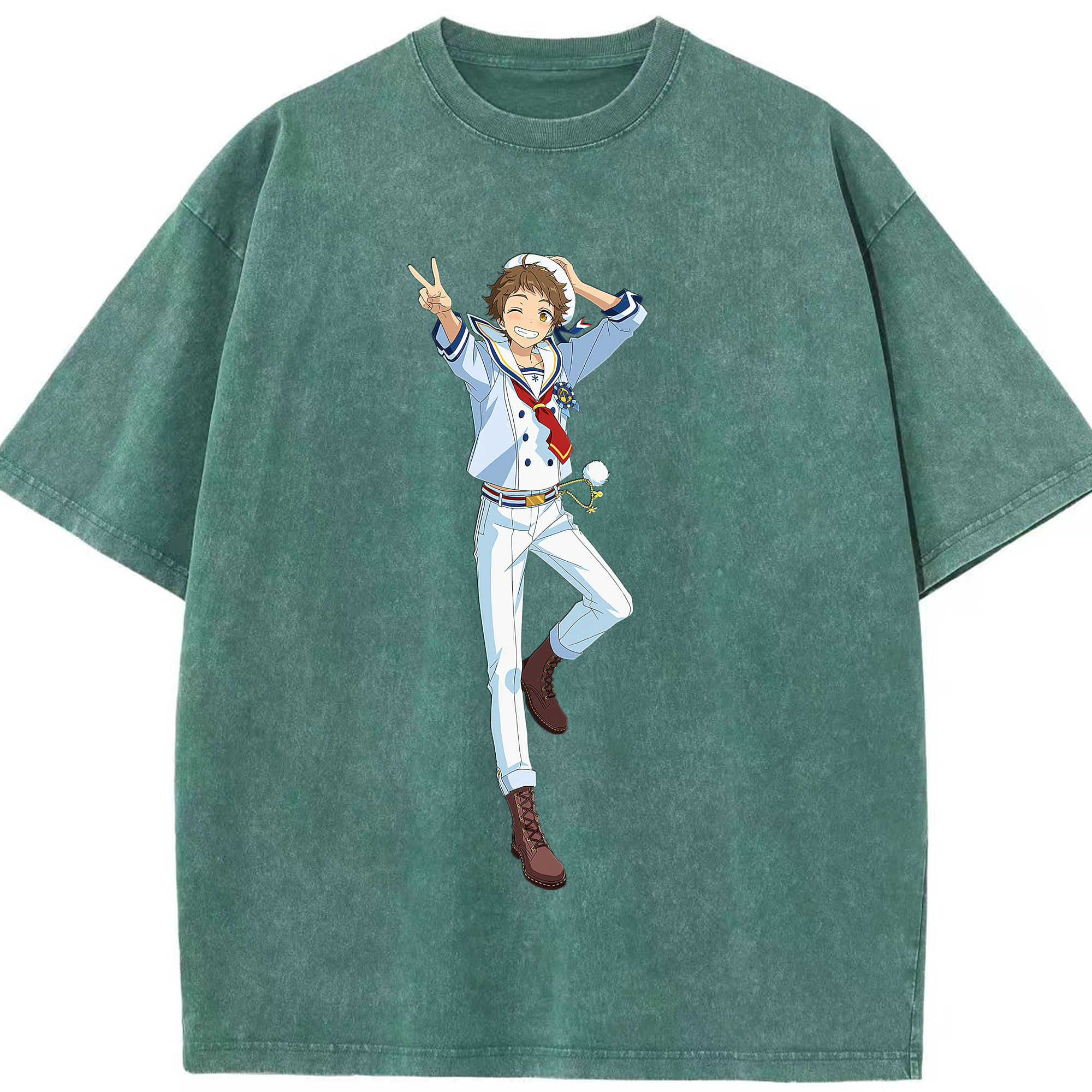 （画像用） あんさんぶるスターズ! Ensemble Stars 綿100% ヴィンテージ風 半袖Tシャツ（フロントプリント）